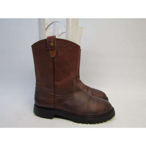 Mens Size 11 D Brown Leather Cowboy Western Roper Boots main image 4